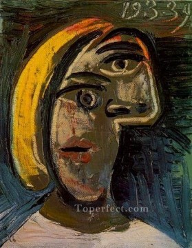 Cabeza de mujer con cabello rubio Marie Therese Walter 1939 Pablo Picasso Pinturas al óleo